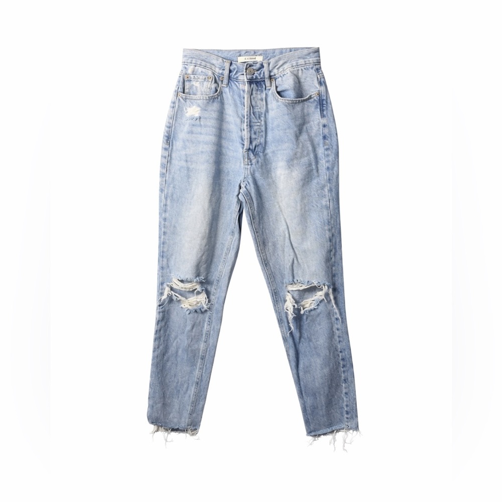 PacSun High Rise Mom Jeans Distressed Button Fly Size 24 Streetwear Casual